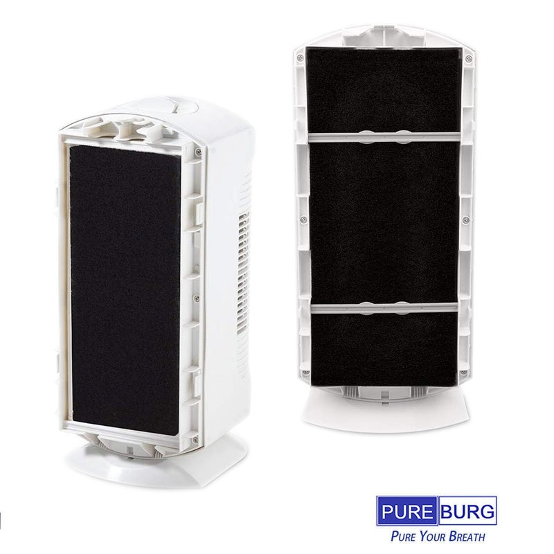 PUREBURG 990051000 Replacement True HEPA Filter Set Compatible with Hamilton Beach TrueAir 04383 04384 04385 04386 Compact Pet Air Purifier,H13 Activated Carbon,2-Pack - Image 3